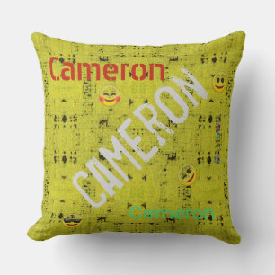 HAMbWG Vanity Pillow - Add namn - Gult Distresse Kudde