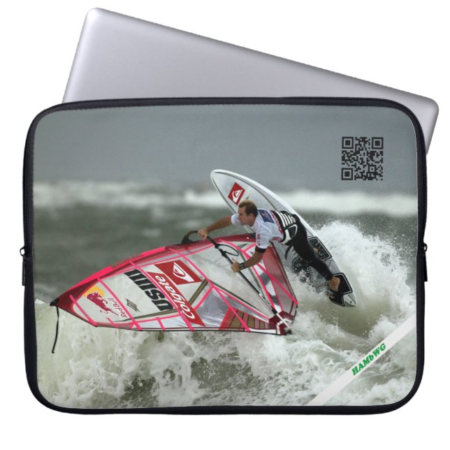 HAMbWG Vindsurfing - 15" Neopren Datorfodral (Framsidan)