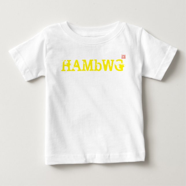 HAMbWG - Vit/Gult Pullover Hoodie Tee (Framsida)