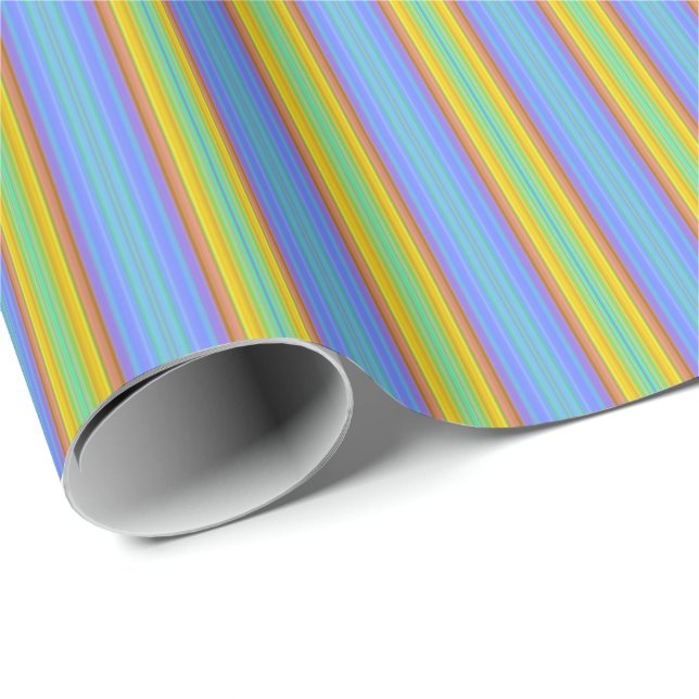HAMbWG Wrapping Papper - Rainbow Spectrum Rand Presentpapper (Rullad Hörn)