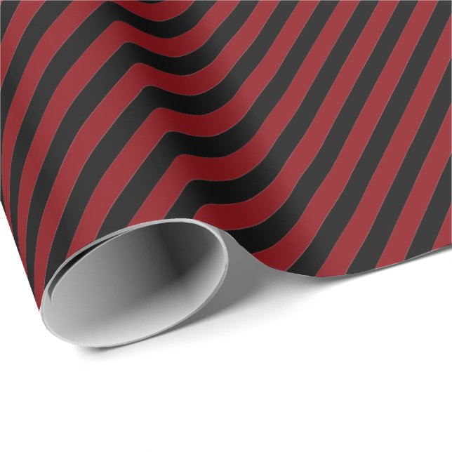 HAMbWG Wrapping Papper - Red/Black Rand Presentpapper (Rullad Hörn)