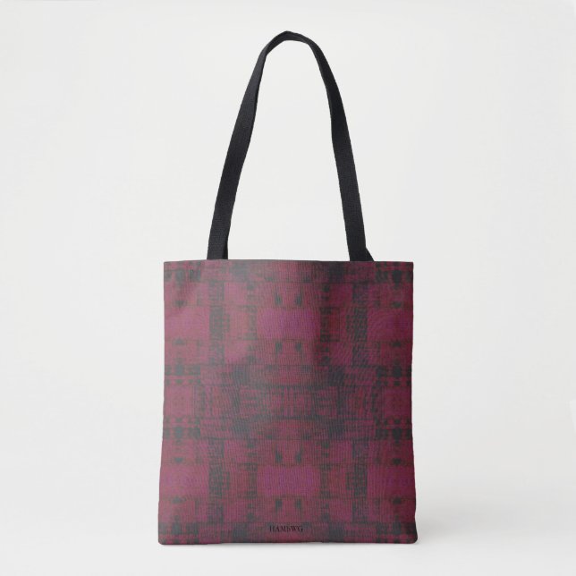 HAMbWG - Zipper Tote - Cherry/Charcol Tygkasse (Framsida)