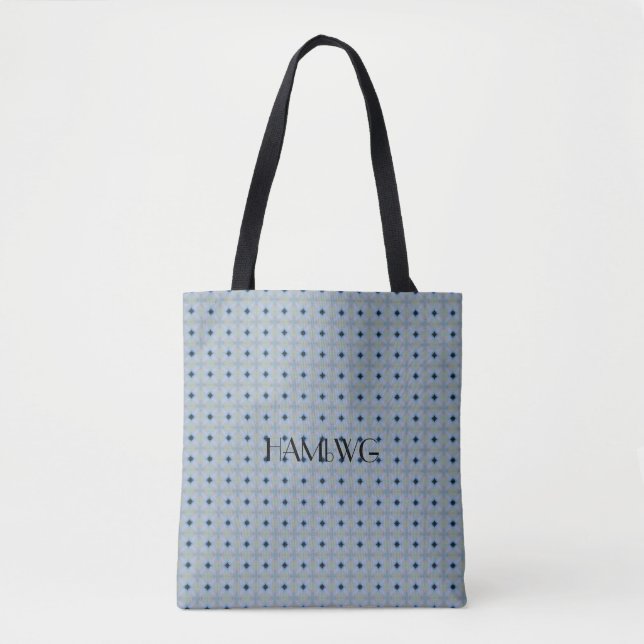 HAMbWG - Zipper Tote - Ultra Peri Black Diamond Tygkasse (Framsida)