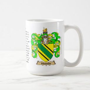 Hamby, ursprung, det menande och vapenskölden kaffemugg