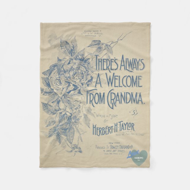 HAMbyWG - Alltid en Welcom från Grandma Fleecefilt (Framsidan)