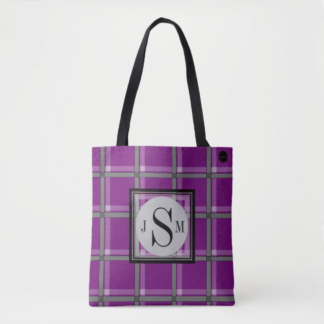 HAMbyWG - Anpassat namn och monogram Tartan Tygkasse (Framsida)