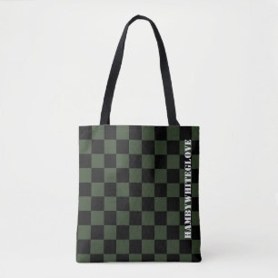 HAMbyWG - Anpassningsbar Färg Black Checker Tygkasse