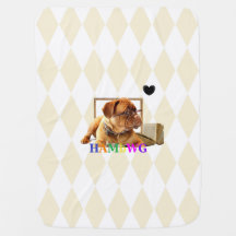 HAMbyWG - Baby Blanket - Bulldog Mugsy
