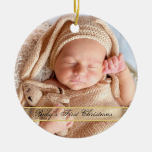 HAMbyWG Baby Första jul Julgransprydnad Keramik
