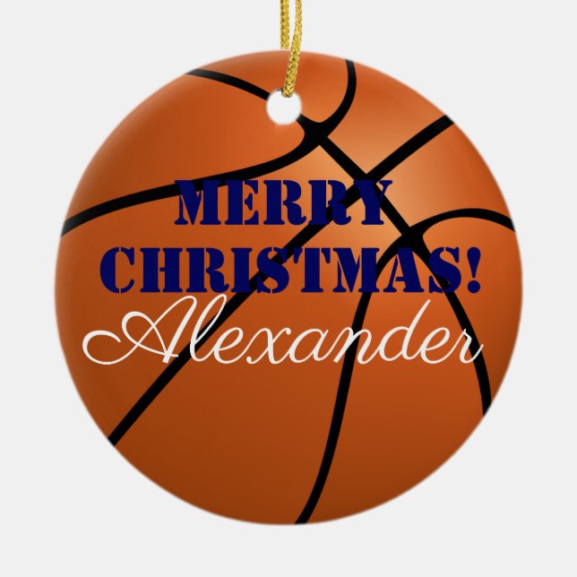 HAMbyWG - Basketboll Julgransprydnad Keramik (Framsidan)