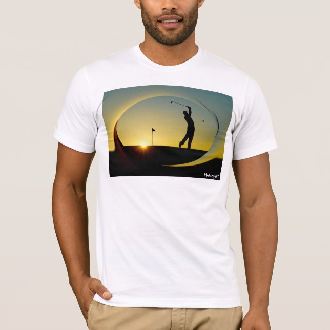 HAMbyWG Bella Canvas T-Shirt - Sunset Golf (Framsida)