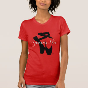 HAMbyWG Black Ballet Tofflor med ditt namn T Shirt