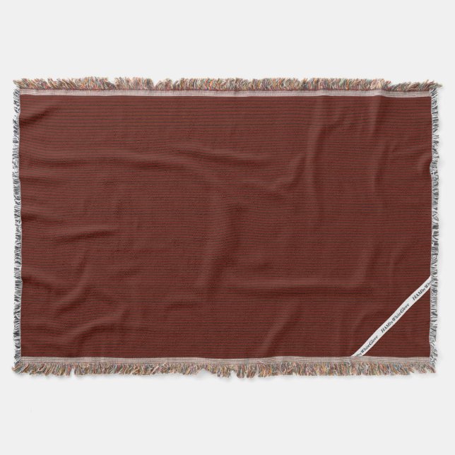 HAMbyWG - Blanket - Mörk Garnet Rand Filt (Framsidan)