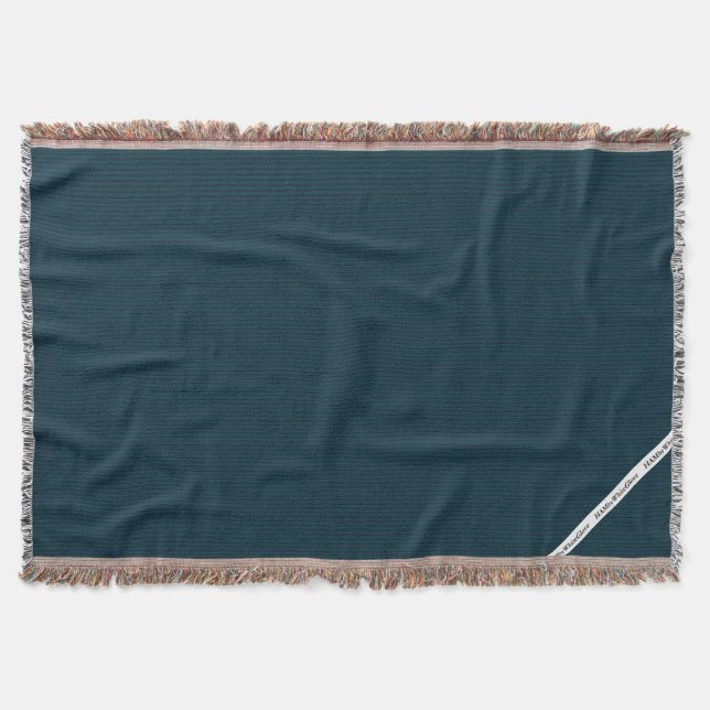 HAMbyWG - Blanket - Mörk Teall Rand Mysfilt (Framsidan)