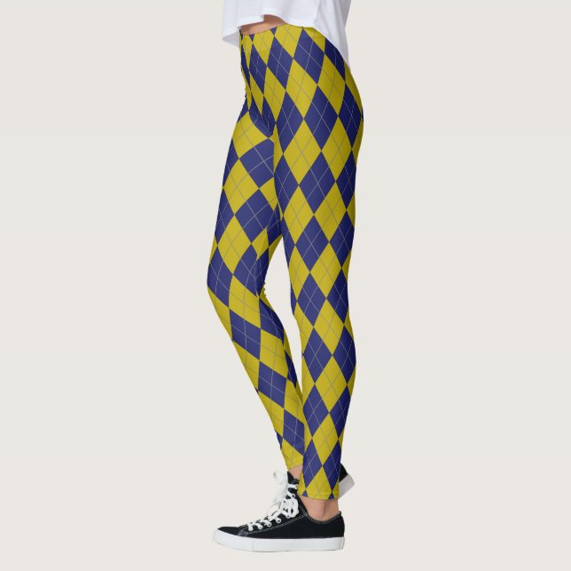HAMbyWG Blue Argyle med andra Färg Leggings (Vänster)