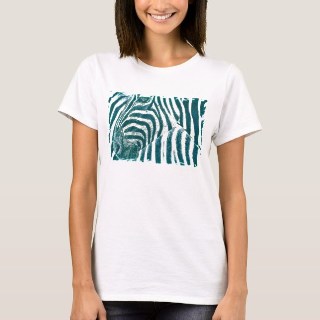 HAMbyWG Bra Långärmad T-Shirt - Teal Zebra (Framsida)