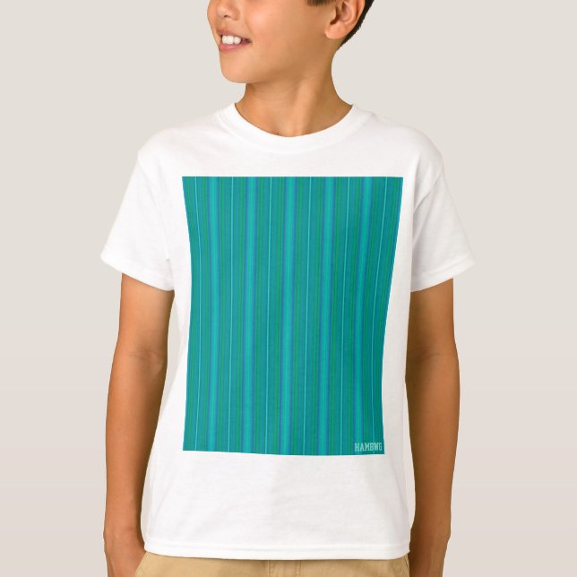 HAMbyWG - Brilliant Aqua Grönt Rand T Shirt (Framsida)