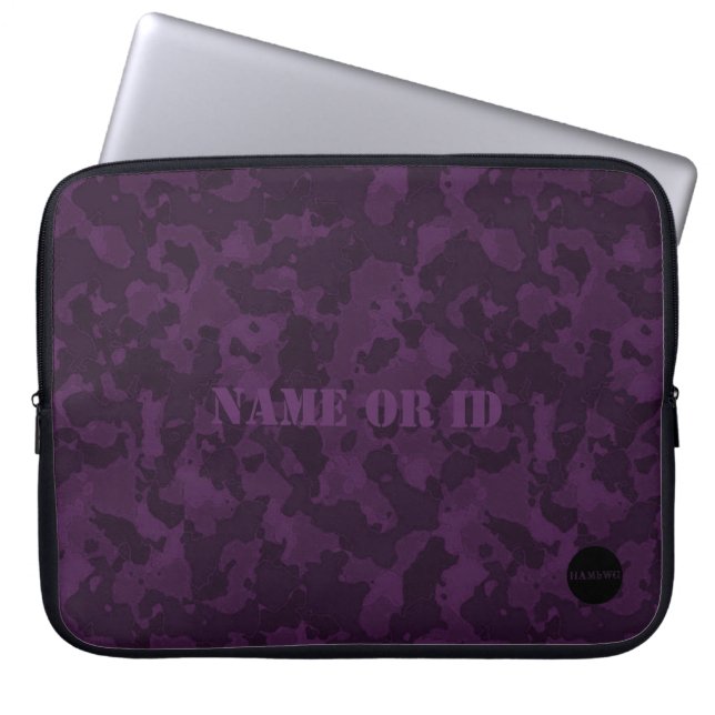 HAMbyWG - Camouflage in Amethyst Lila Laptop Fodral (Framsidan)