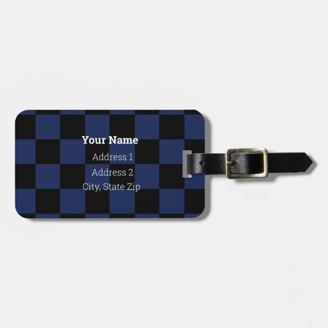 HAMbyWG Checker-Märkre för design eller Bag Bagagebricka (Horisontell Framsida)
