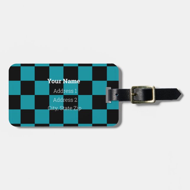 HAMbyWG Checker-Märkre för design eller Bag Bagagebricka (Horisontell Framsida)