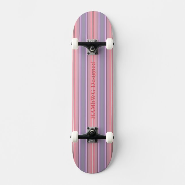 HAMbyWG Designad - Skateboard - Blekens Rosa Viole Bräda 20 Cm (Framsida)