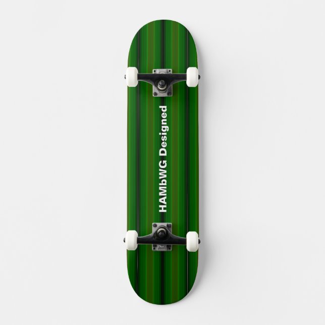 HAMbyWG Designad - Skateboard - Grass Grönt Bräda 20 Cm (Framsida)