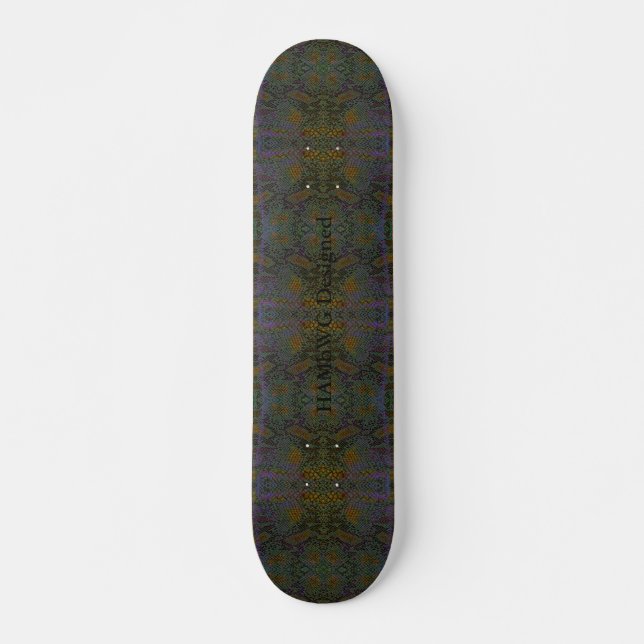 HAMbyWG Designat - Skateboard - Lizard Skin-utseen Bräda 19,5 Cm (Framsida)