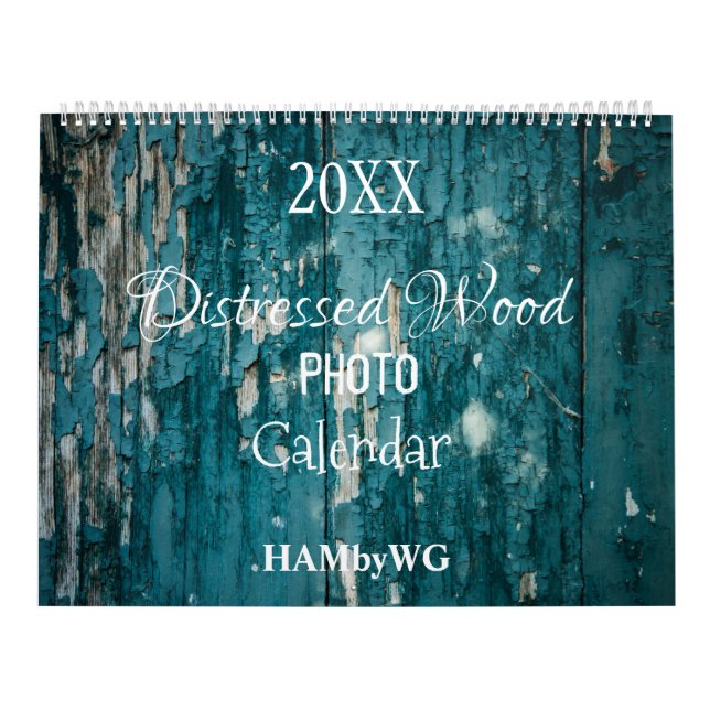 HAMbyWG Distress Wood Photo Calendar Kalender (Omslag)