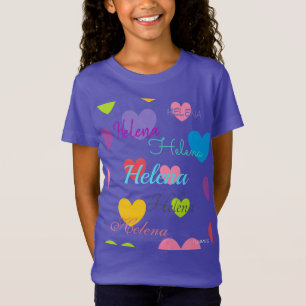 HAMbyWG - Färgfull Namn-Shirt med hjärter T Shirt