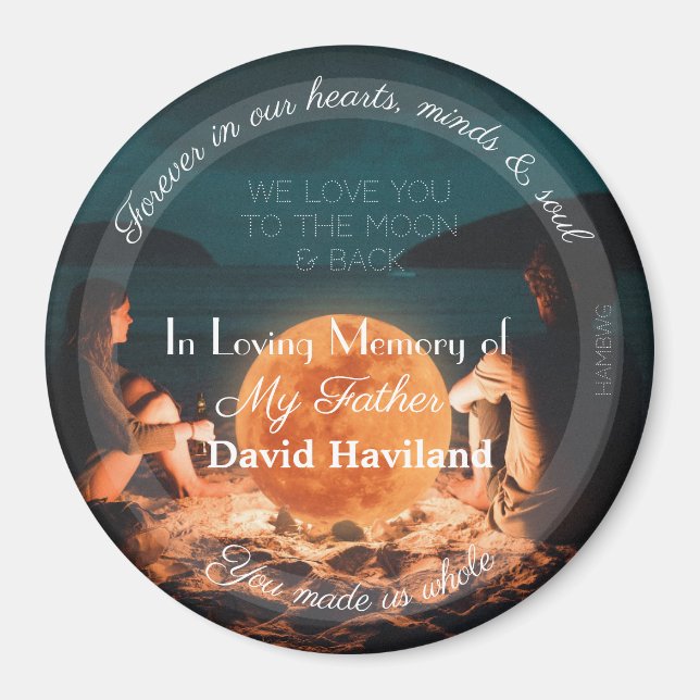 HAMbyWG - Färglöst ljus med text Magnet (Framsidan)