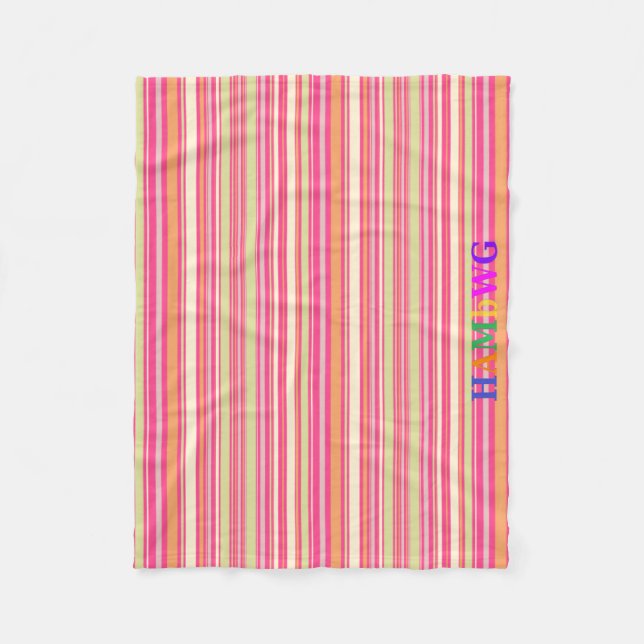 HAMbyWG - Fleece Blanket - Rosa Orange Mint Pub (Framsidan)