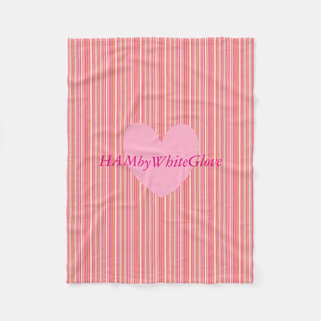 HAMbyWG - Fleece Blanket - Rosa Pub linjer (Framsidan)