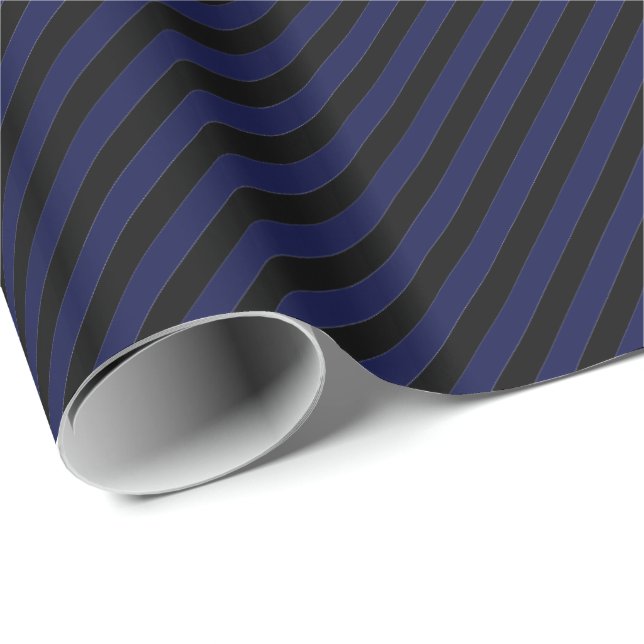 HAMbyWG Glossy Wrapping Papper - Bl/Blk Rand Presentpapper (Rullad Hörn)