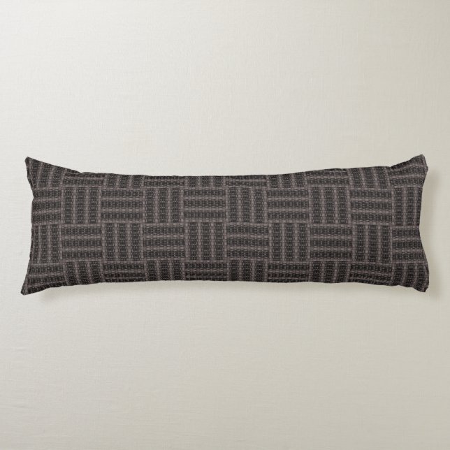 HAMbyWG-Grått-/Black Weave-design Kroppskudde (Framsidan)