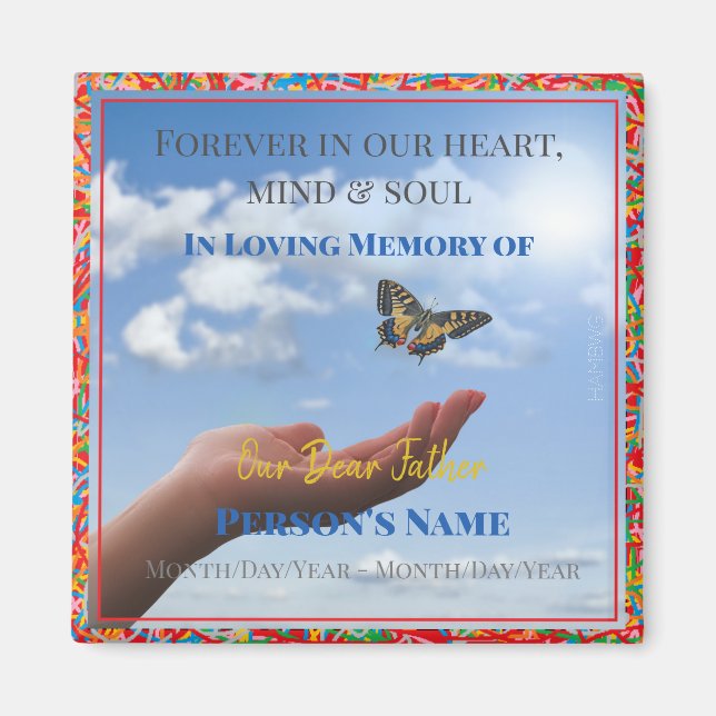 HAMbyWG - Hand frigör en fjärilsmagnet Magnet (Framsidan)