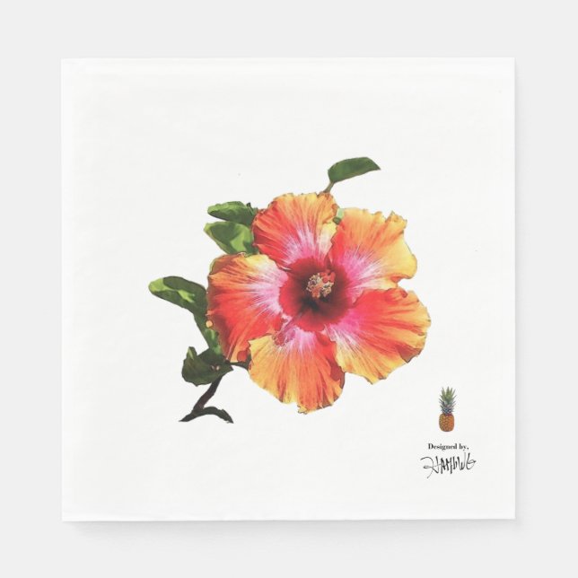 HAMbyWG Hawaiin Hibiscus Flower Pappersservett (Framsidan)
