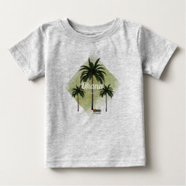 HAMbyWG Hawaiin Theme Handflatan Träd med Ohana T Shirt