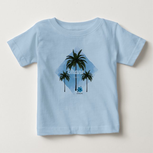 HAMbyWG Hawaiin Thmet Handflatan Träd småbarn t-sh T Shirt (Framsida)