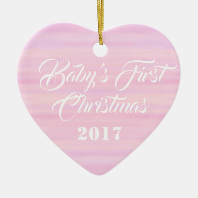HAMbyWG - Hjärtformade Ornament - Baby First (Framsidan)