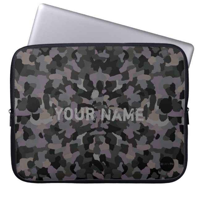 HAMbyWG - Kamouflage in Black Laptop Fodral (Framsidan)