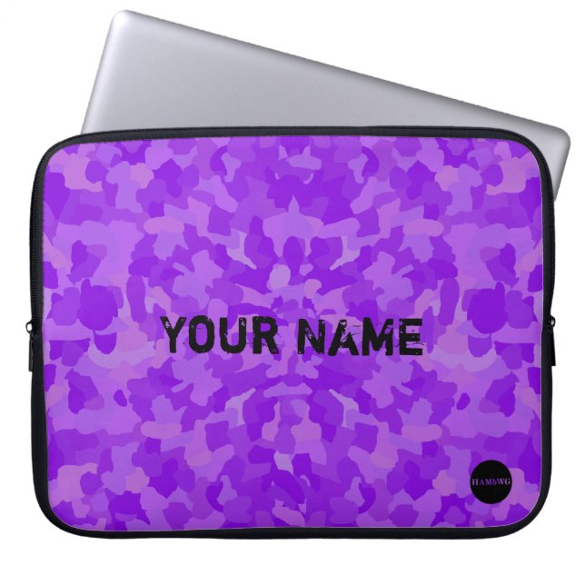 HAMbyWG - Kamouflage in Violet Laptop Fodral (Framsidan)