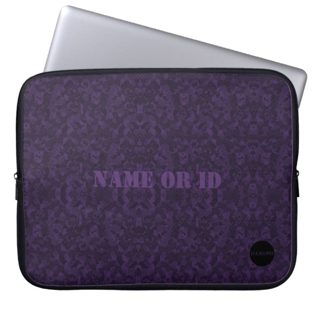 HAMbyWG - Kamouflageinspirerad design i lila Laptop Fodral (Framsidan)