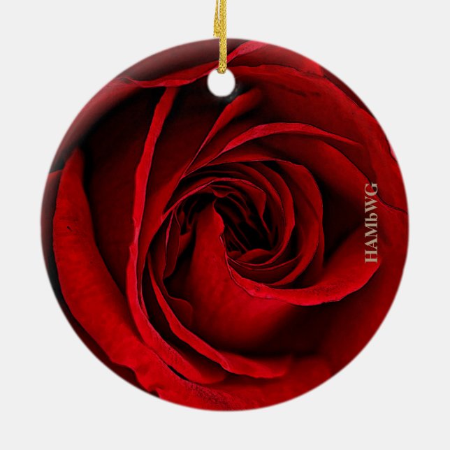 HAMbyWG-kvadratisk ornament - Röd ros (Baksidan)