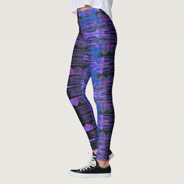 HAMbyWG Leggings - Black Lila Blue (Vänster)