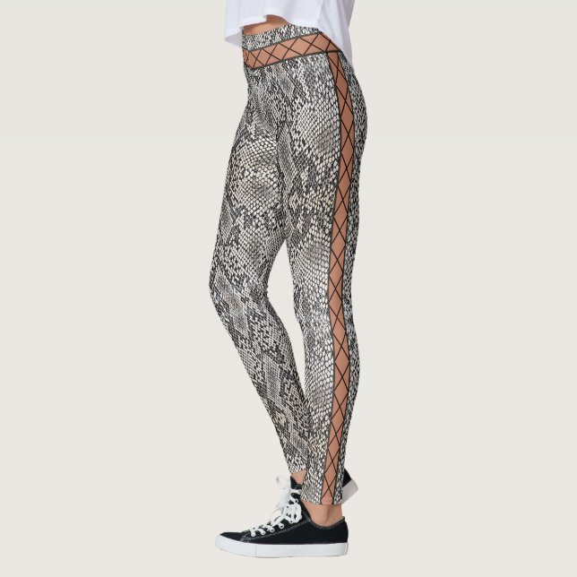 HAMbyWG - Leggings - Snake Mönster - cut Out look (Vänster)