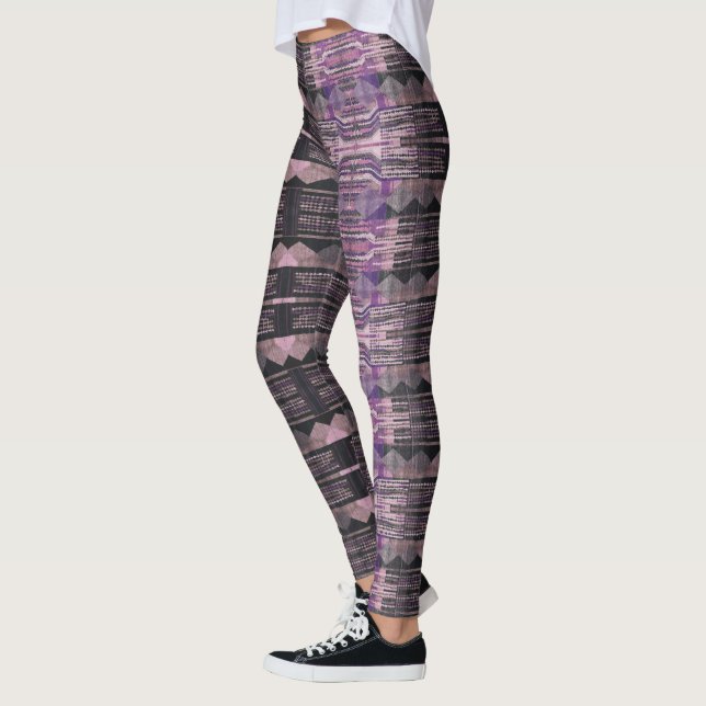 HAMbyWG Leggings - Svart Lila (Vänster)