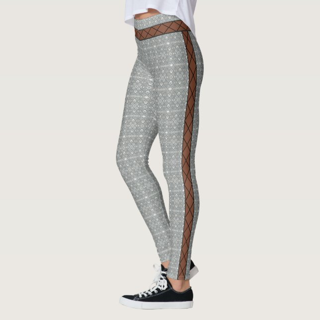HAMbyWG - Leggings - Vit romb - Utskärt utseende (Vänster)