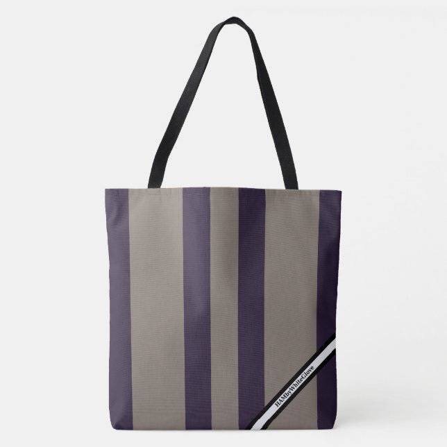HAMbyWG - LG Tote Bag - Lavender Rand W Logotyp Tygkasse (Framsida)