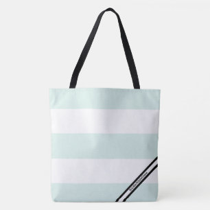 HAMbyWG - LG Tote Bag - Mint & White Rand w Logoty Tygkasse