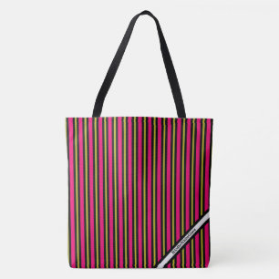 HAMbyWG - LG Tote Bag - Rosa Gult Black Rand Tygkasse
